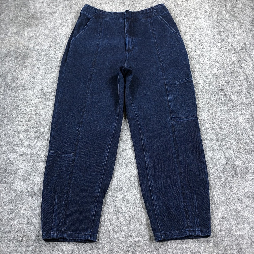 Pilcro Cargo Jeans Womens 30 Dark Wash High Rise Tapered Stretch Anthropologie